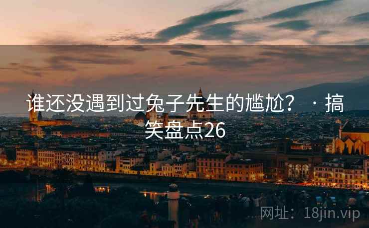 谁还没遇到过兔子先生的尴尬? · 搞笑盘点26